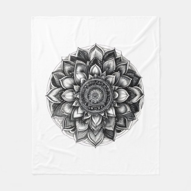 mandala kastfilt fleecefilt (Framsidan)