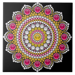 Mandala keramisk platta kakelplatta
