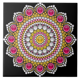 Mandala keramisk platta kakelplatta