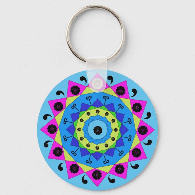 Mandala Keychain Nyckelring (Framsida)