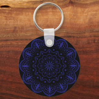 Mandala Keychain | Svart och Lila Nyckelring