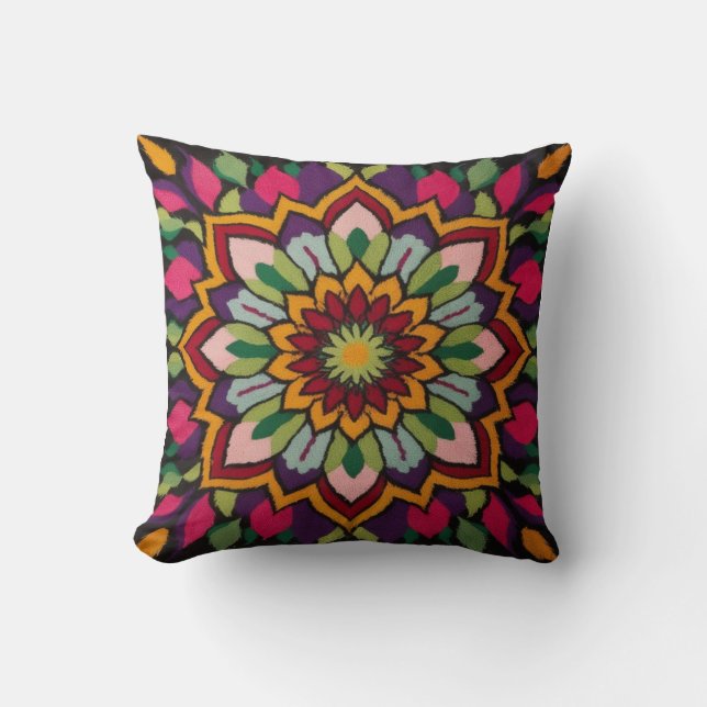 Mandala Kilim Lumbar Pillows: A Fusion of Stil Kudde (Framsida)