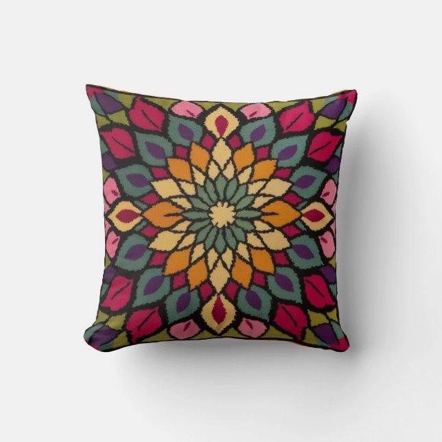 Mandala Kilim Lumbar Pillows: Artisanal Beauty Kudde (Framsida)