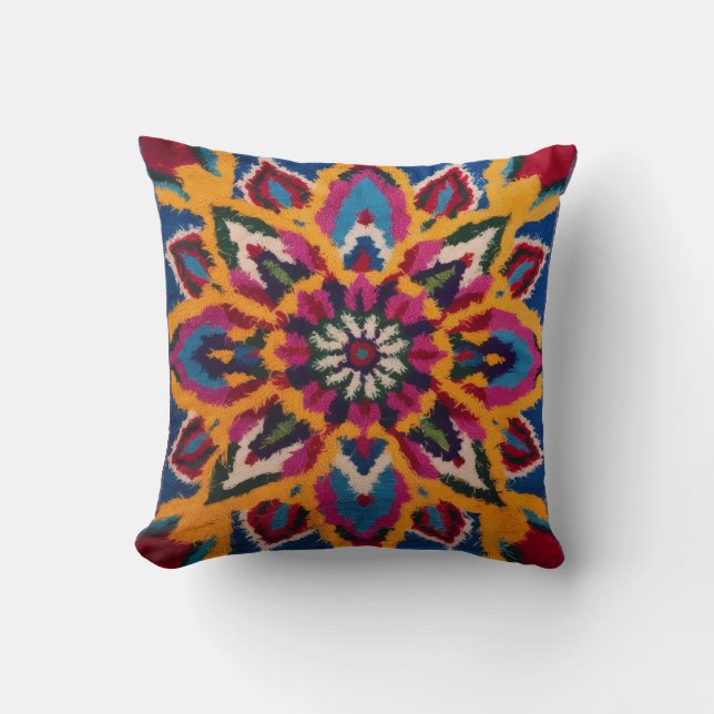 Mandala Kilim Lumbar Pillows: Perfekt för Boho Kudde (Framsida)