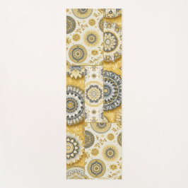 Mandala-kollage i gult