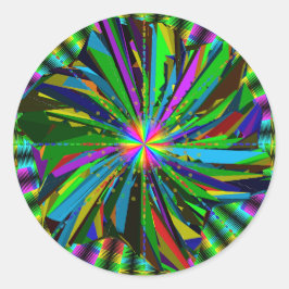 Mandala konst  runt klistermärke