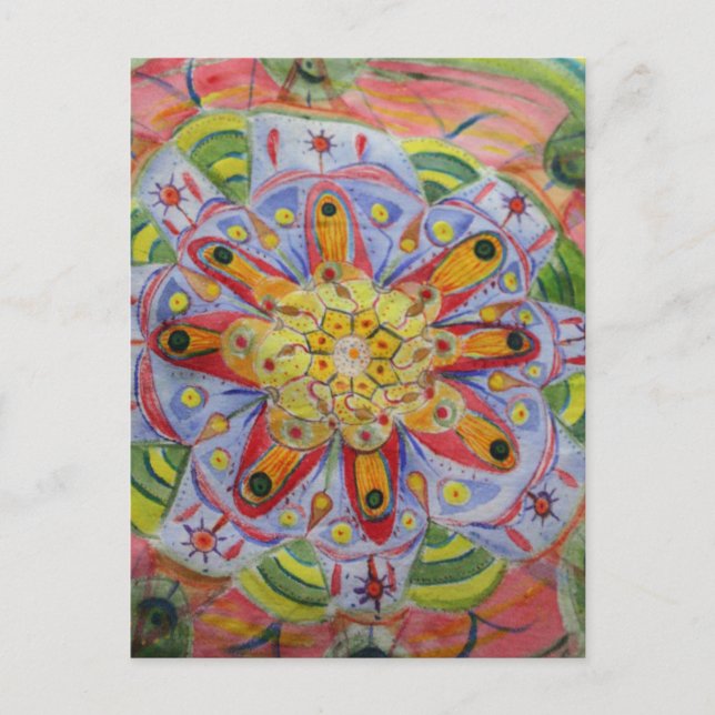 Mandala konst vykort (Framsida)