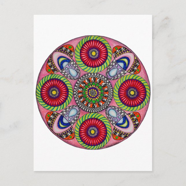 Mandala-kort Vykort (Framsida)