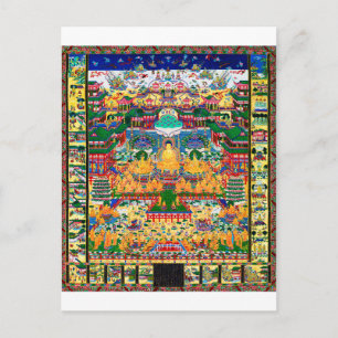 Mandala Kosmisk Diagram för Meditation Vykort