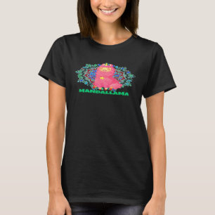 Mandala Lama Alpacka Älskare Andlig Meditation Y T Shirt