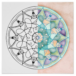 Mandala Large Vuxen Coloring Poster