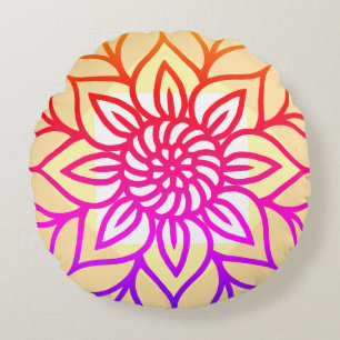 Mandala Light Rund Kudde