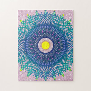 Mandala-liknande Abstrakt Pussel