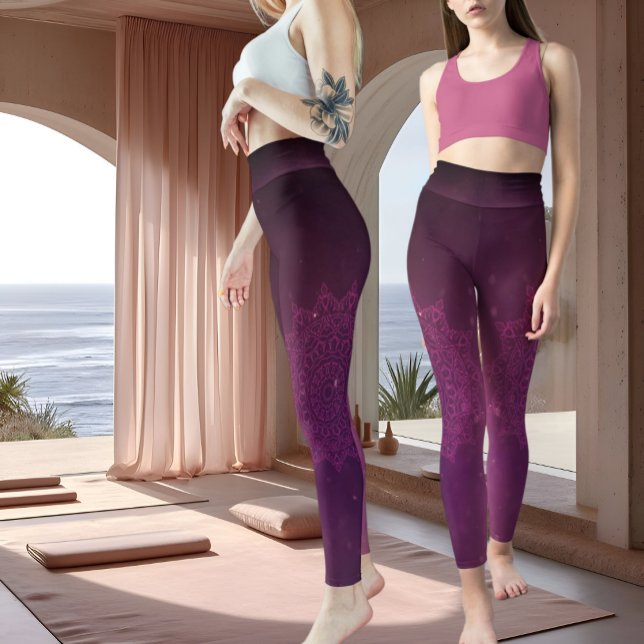 Mandala lila LEGGINGS (Skapare uppladdad)