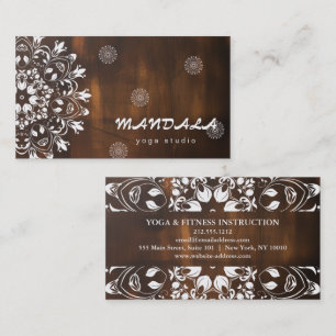 MANDALA LOGO ANPASSAD YOGA INSTRUCTOR VISITKORT