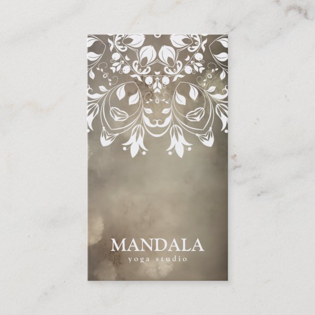 MANDALA LOGO ANPASSAD YOGA INSTRUKTÖR VISITKORT (Framsida)