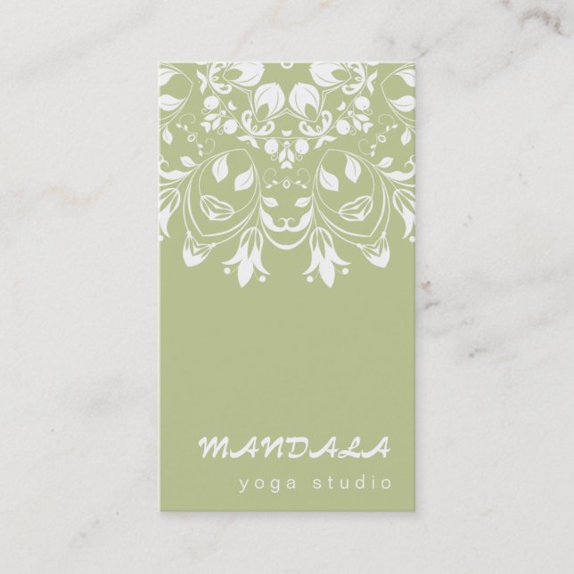 MANDALA LOGO SPECIALDESIGNAD YOGA LÄRARE VISITKORT (Framsida)