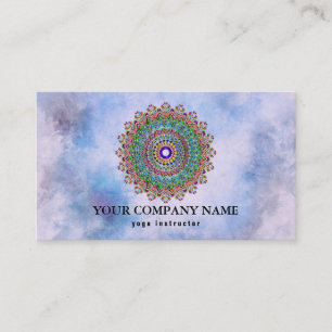 MANDALA-LOGOTYP ANPASSADE YOGA INSTRUKTOR VISITKORT