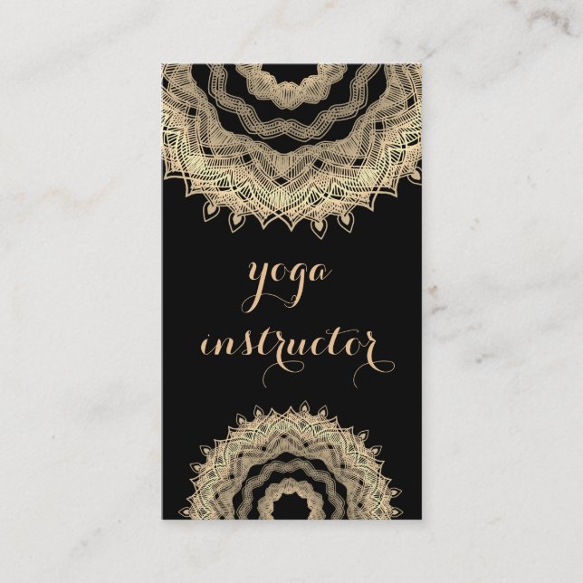 MANDALA-LOGOTYP ANPASSADE YOGA INSTRUKTOR VISITKORT (Framsida)