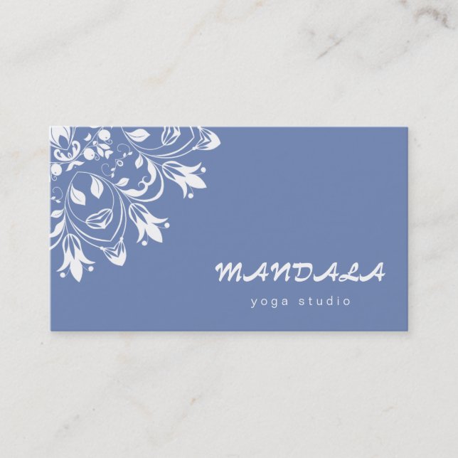 MANDALA-LOGOTYP ANPASSADE YOGA INSTRUKTOR VISITKORT (Framsida)