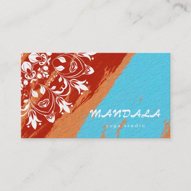 MANDALA-LOGOTYP ANPASSADE YOGA INSTRUKTOR VISITKORT (Framsida)