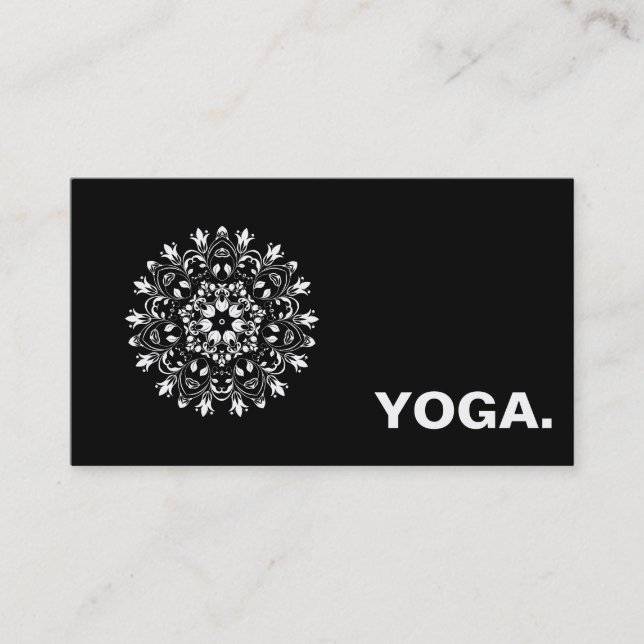 MANDALA-LOGOTYP ANPASSADE YOGA INSTRUKTOR VISITKORT (Framsida)