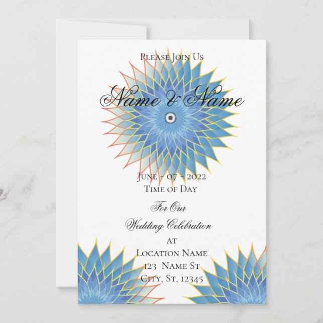 Mandala Lotus Blommar Thunder_Cove Inbjudningar (Framsida)