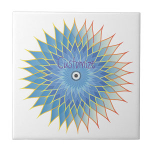 Mandala Lotus Blommar Thunder_Cove Kakelplatta