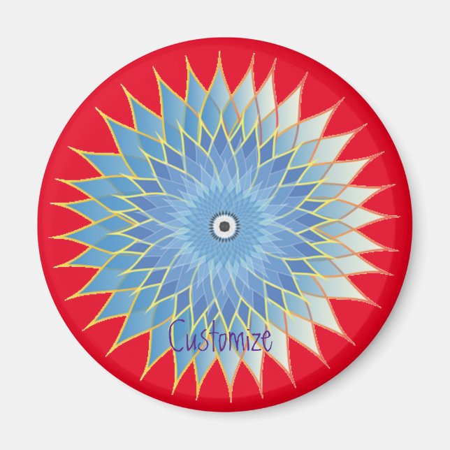 Mandala Lotus Blommar Thunder_Cove Magnet (Framsidan)