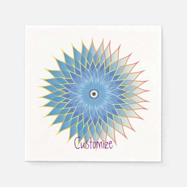 Mandala Lotus Blommar Thunder_Cove Pappersservett (Framsidan)