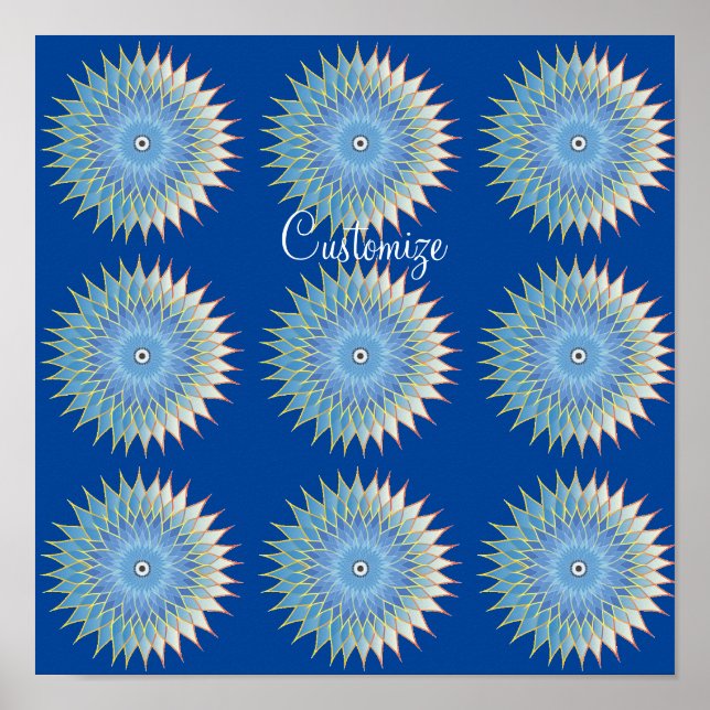 Mandala Lotus Blommar Thunder_Cove Poster (Framsidan)