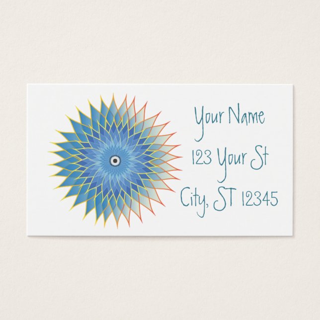 Mandala Lotus Blommar Thunder_Cove Visitkort (Framsidan)