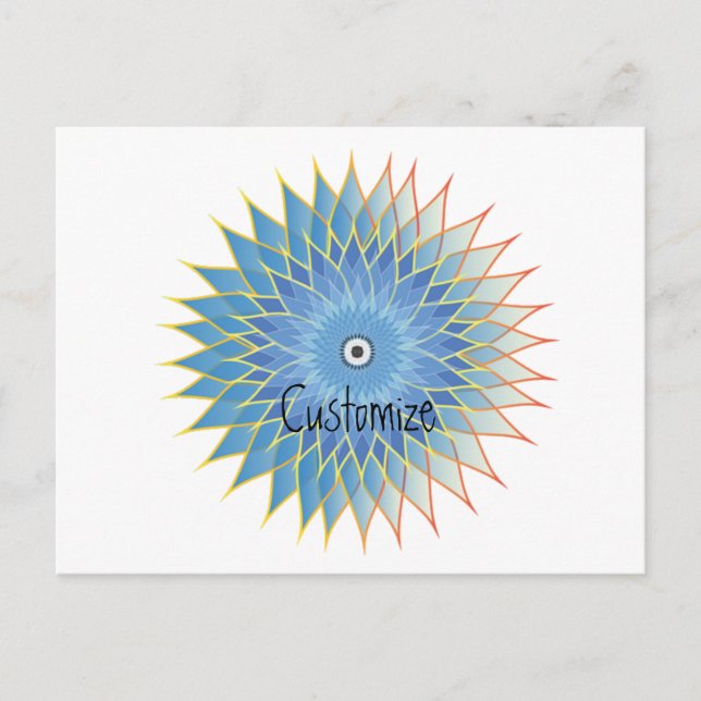 Mandala Lotus Blommar Thunder_Cove Vykort (Framsida)