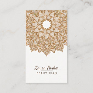 Mandala Lotus Flower Yoga Hälsa Meditation Sand Visitkort