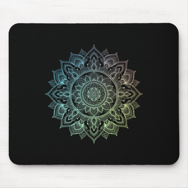 Mandala Lotus Zen Konst Boho Buddha Botanisk Sukku Musmatta (Framsidan)
