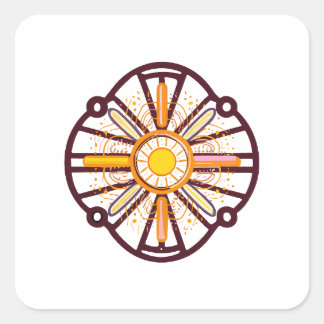 mandala Lumber flaggmandala Lumber Pen Fyrkantigt Klistermärke