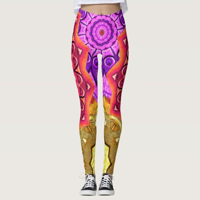 Mandala Magic Fire Power Leggings (Framsida)