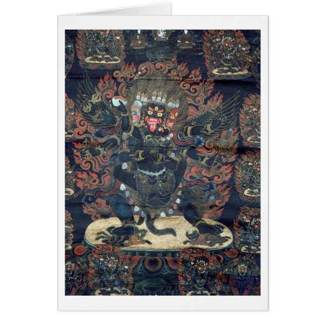 Mandala (målad parchment) hälsningskort (Framsidan)