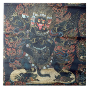 Mandala (målad parchment) kakelplatta