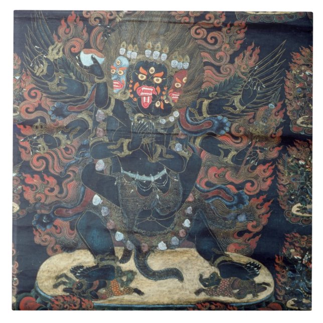 Mandala (målad parchment) kakelplatta (Framsidan)