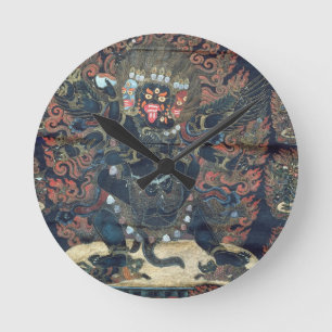 Mandala (målad parchment) rund klocka