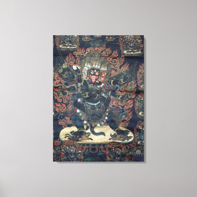 Mandala (målat papper) canvastryck (Framsida)