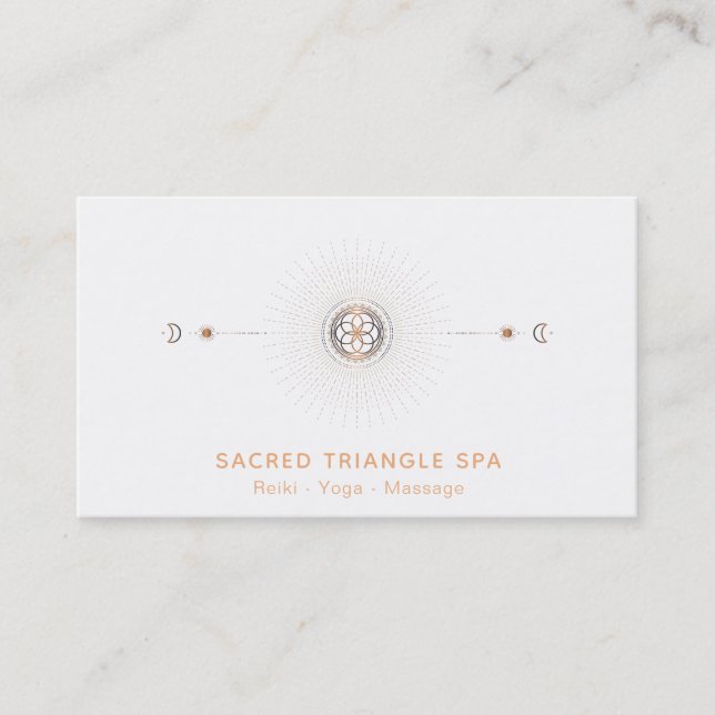 *~* Mandala Måne Alchemy Shaman Helig Geometry Visitkort (Framsida)