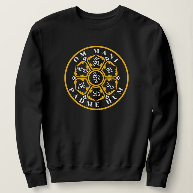 Mandala Mantra Sweatshirt T Shirt (Design framsida)