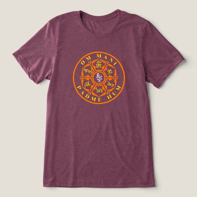 Mandala Mantra T Shirt (Design Framsida)