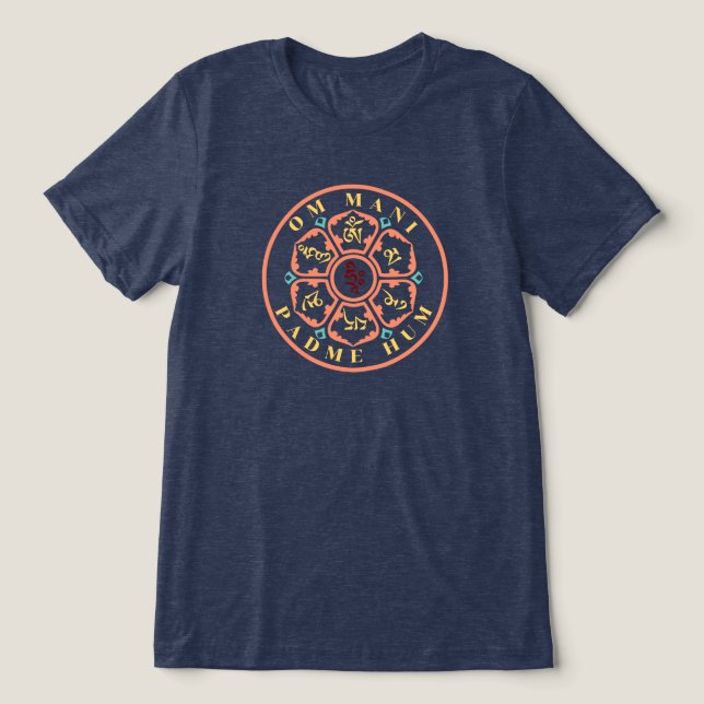 Mandala Mantra Tri-Blend Shirt T (Design Framsida)