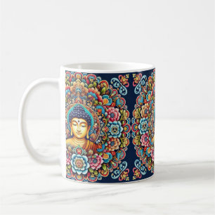 Mandala med buddha kaffemugg