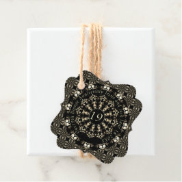 Mandala Medallions text från 19:e Bröllop-årsdagen Gåvor Etiketter