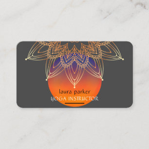 Mandala Meditation Yoga Healing Lotus Boho Visitkort