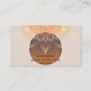 Mandala Meditation Yoga Lotus Boho Vintage Visitkort